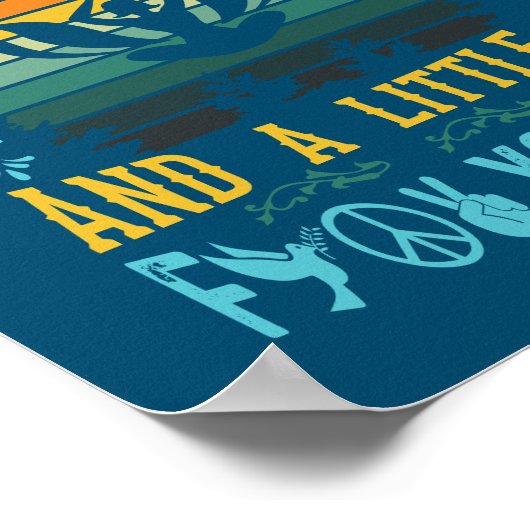 Ik ben vooral vredesliefde en licht en een beetje  poster (Hoek)