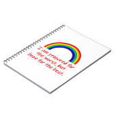 Ik ben voorbereid op de ergste notitieboek (Linkerzijde)
