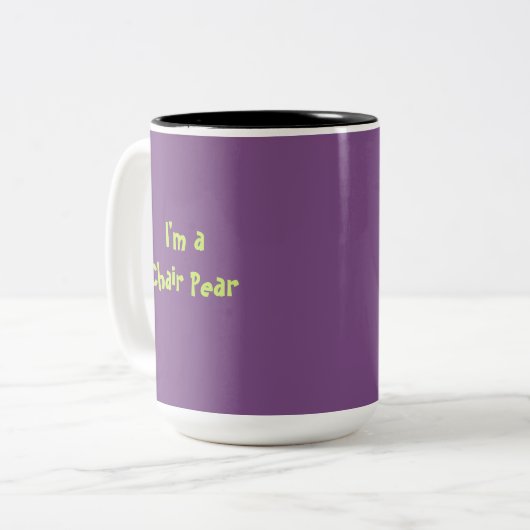 Ik ben voorzitter Pear Tweekleurige Koffiemok (Voorkant links)