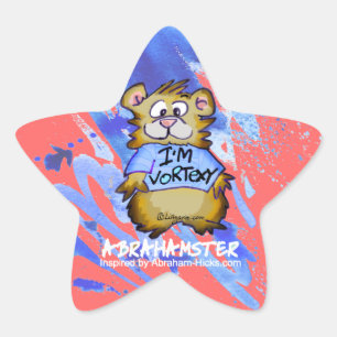 Ik ben Vortexy Abrahamster Star Ster Sticker
