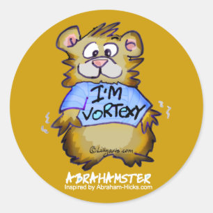 Ik ben Vortexy Gold Round Sticker