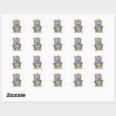 Ik ben Vortexy Ronde Sticker (Vel)