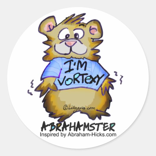 Ik ben Vortexy Ronde Sticker (Voorkant)