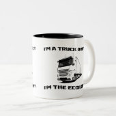 Ik ben vrachtwagenchauffeur, ik ben de economie! tweekleurige koffiemok (Voorkant rechts)