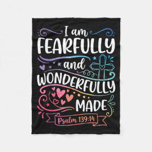 Ik ben vreeslijk en wonderbaarlijk gemaakt psalm 1 fleece deken