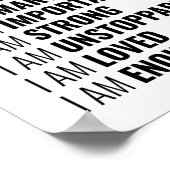 Ik ben vriendelijk en dapper | Positieve prijsopga Poster (Hoek)