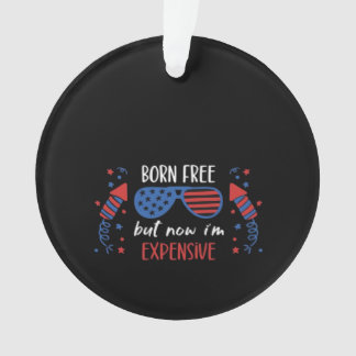 Ik ben vrij geboren, maar nu ben ik duur, grappig ornament