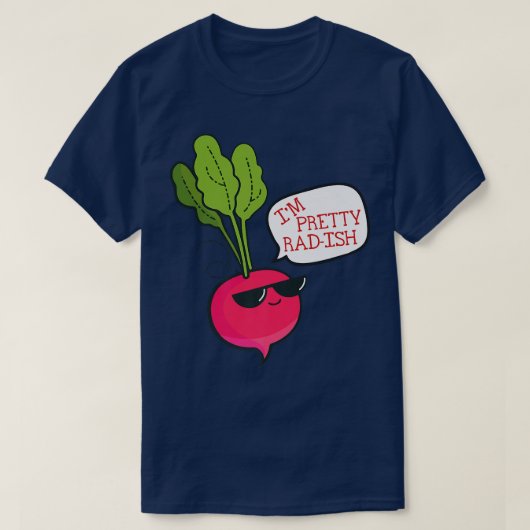 Ik ben vrij grappige RadIsh Vegetarische Veganisti T-shirt (Design voorkant)