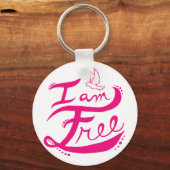 "Ik ben vrij" Sleutelhanger (Voorkant)