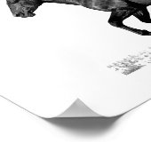 Ik ben vrij vrij vrij van paardenzwart wit. poster (Hoek)