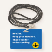 Ik ben vrijgesteld van het dragen van een gezichts badge (Achterkant met draagriem)