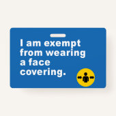 Ik ben vrijgesteld van het dragen van een gezichts badge (Voorkant)