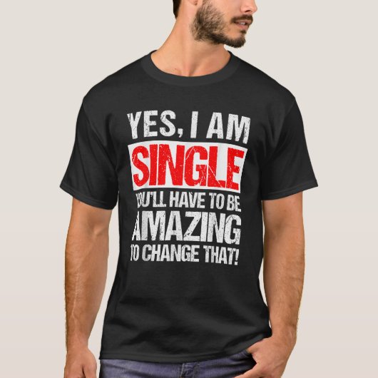 Ik ben vrijgezel t-shirt (Voorkant)