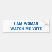 Ik ben Vrouw Bekijk mij Stemming 2024 Wave Stemmin Bumpersticker (Voorkant)