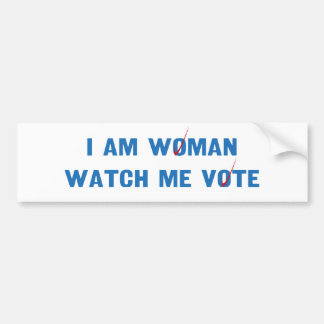 Ik ben Vrouw Bekijk mij Stemming 2024 Wave Stemmin Bumpersticker