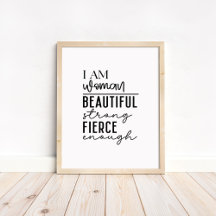 Ik ben Vrouw - Boho Minimalistische Motivatie