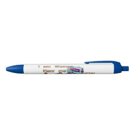 Ik ben vrouw die me hoort zien zwarte inkt pen
