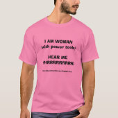 IK BEN VROUW (met machtsmiddelen) T-shirt (Voorkant)