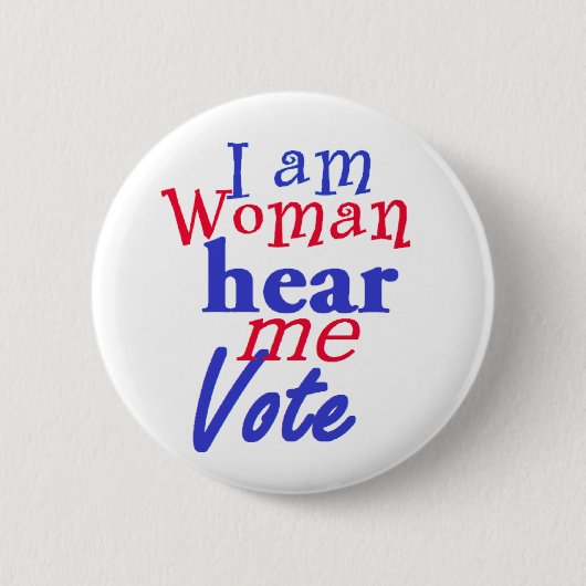 IK BEN VROUW RONDE BUTTON 5,7 CM (Voorkant)