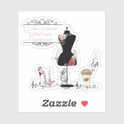 IK BEN VROUW STICKER (Vel)