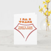 Ik ben vrouw, Superpower, supervrouw Kaart (Gele Bloem)