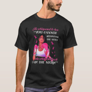 Ik ben vrouwen die borstkanker krijgen met roze li t-shirt