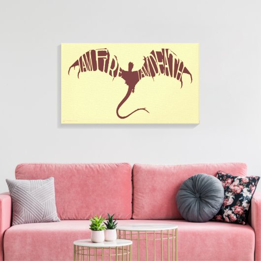 Ik ben vuur ik ben dood - Grafisch Canvas Afdruk (Insitu (Woonkamer))