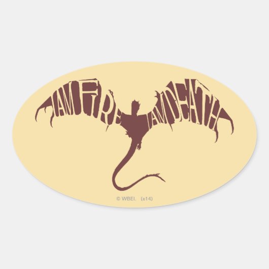 Ik ben vuur ik ben dood - Grafisch Ovale Sticker (Voorkant)