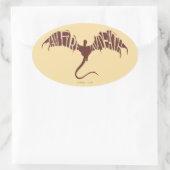 Ik ben vuur ik ben dood - Grafisch Ovale Sticker (Tas)