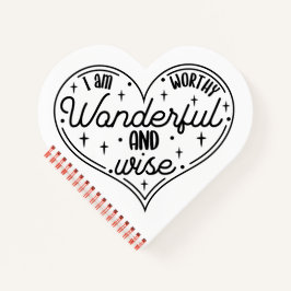 Ik ben waardig, geweldig en wijs notitieboek