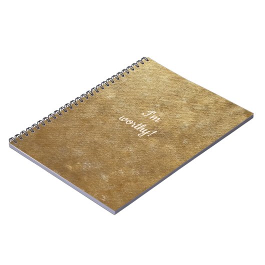 Ik ben waardig, gouden notitieboeken... notitieboek (Linkerzijde)