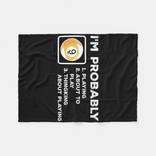 Ik ben waarschijnlijk aan het spelen om na te denk fleece deken (Voorkant (Horizontaal))