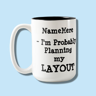 Ik ben waarschijnlijk mijn lay-out aan het plannen tweekleurige koffiemok