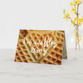 Ik ben waffley sorry schattige grappige verontschu kaart (Gele Bloem)