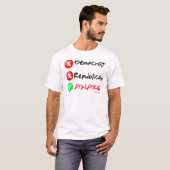 Ik ben wakker..niet democratisch of republikeins t-shirt (Voorkant volledig)