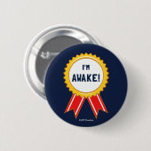 Ik ben wakker ronde button 5,7 cm (Voorkant /achterkant)