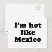 Ik ben warm als Mexico Briefkaart (Voorkant / Achterkant)