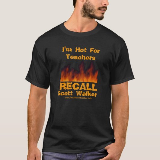 Ik ben warm voor leraren - Roodshirt T-shirt (Voorkant)
