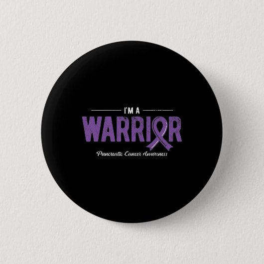 Ik ben Warrior Paarse Pancreaskankerbewustzijn Ronde Button 5,7 Cm (Voorkant)