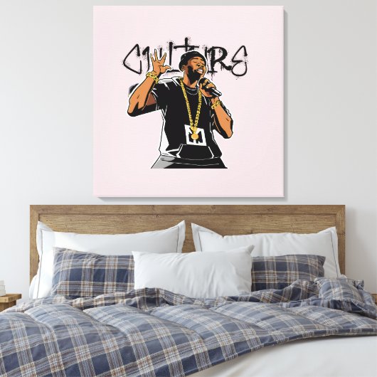 Ik ben wat de cultuur voelt canvas afdruk (Insitu (Slaapkamer))