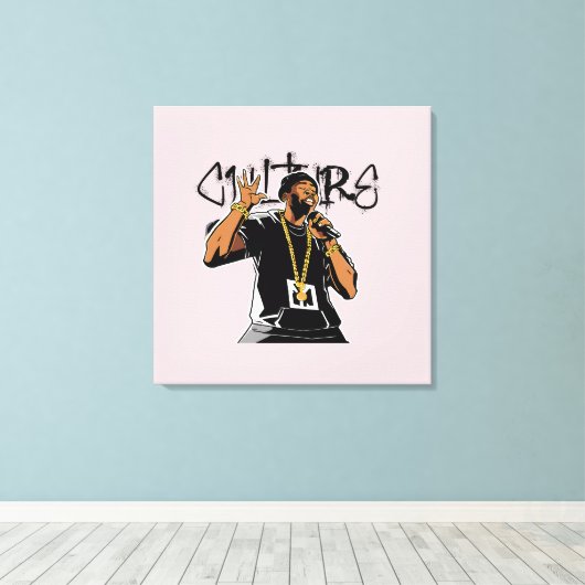 Ik ben wat de cultuur voelt canvas afdruk (Insitu (Houten vloer))