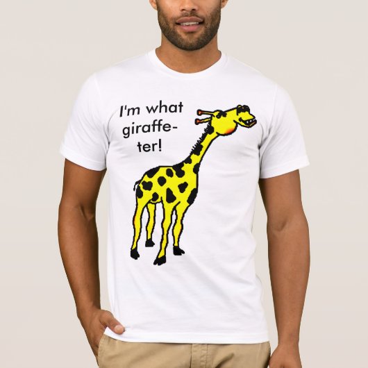 Ik ben wat giraf-ter. t-shirt (Voorkant)