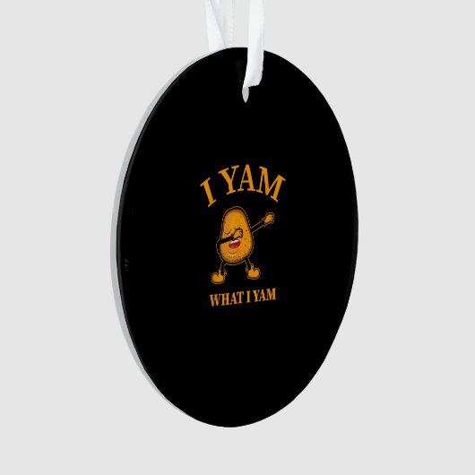 Ik ben wat ik ben aardappelliefhebber of danser ornament (voorkant)