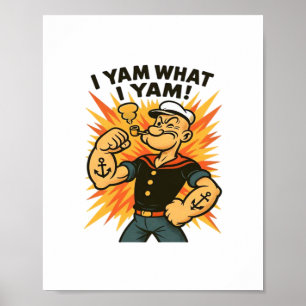 Ik Ben Wat Ik Ben Citaat Humor Retro Gevoel Poster