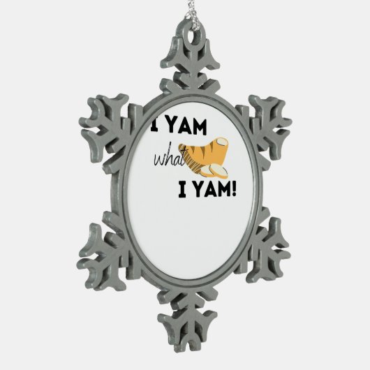 Ik ben wat ik ben! Classic Tin Sneeuwvlok Ornament (Links)