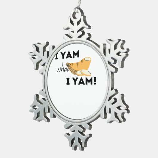 Ik ben wat ik ben! Classic Tin Sneeuwvlok Ornament (Rechts)