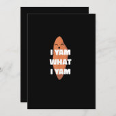 Ik ben wat ik ben - Dansende Zoete Aardappel Dan Feestdagenkaart (Voorkant / Achterkant)