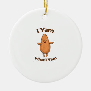 Ik Ben Wat Ik Ben Dansende Zoete Aardappel Feestel Keramisch Ornament