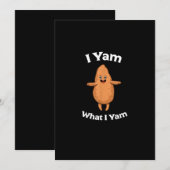 Ik ben wat ik ben - Dansende zoete aardappel Thank Feestdagenkaart (Voorkant / Achterkant)