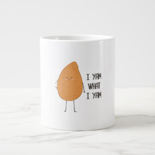 Ik ben wat ik ben! Geweldige Yam Plantaardige Pun Grote Koffiekop